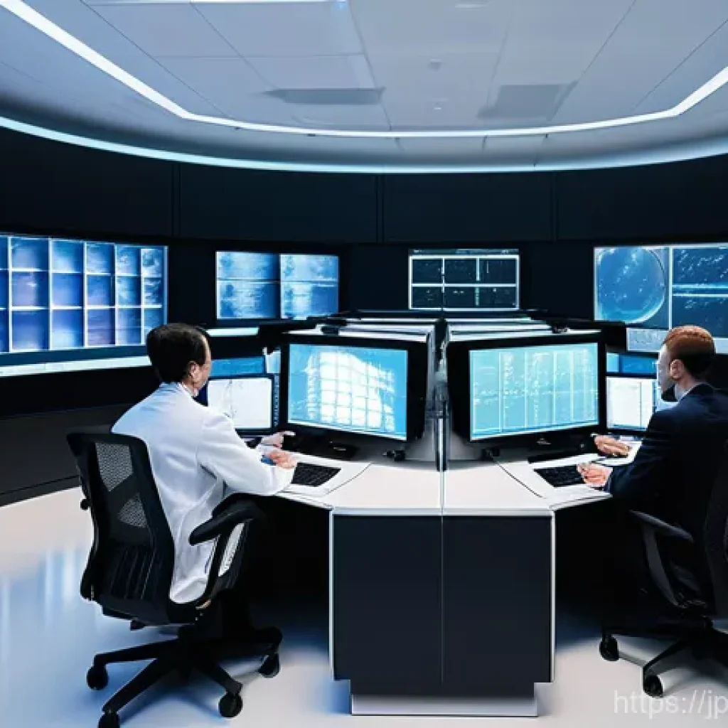 미분 방정식의 실생활 적용 - **Prompt:** "A futuristic weather command center, bustling with activity. Scientists in clean, moder...